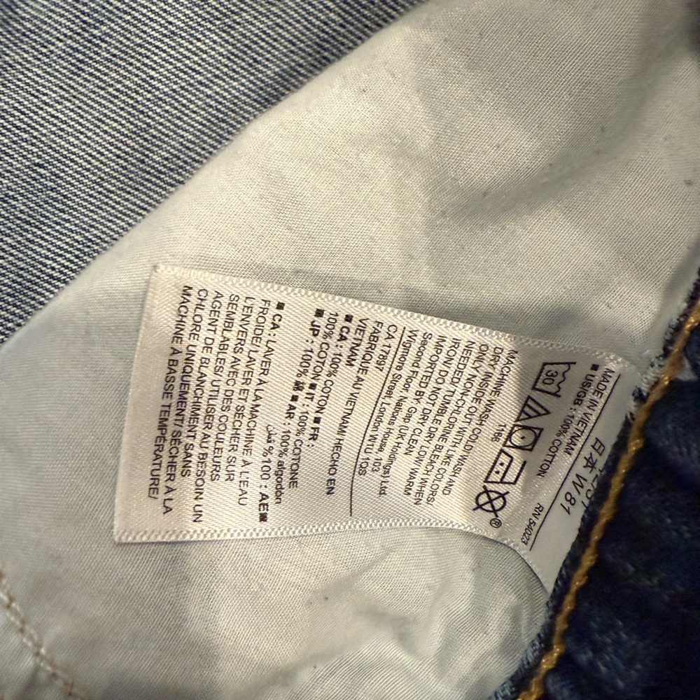 Blue Denim Star-Patterned Women's Shorts size 12/31 low rise - Picture 4 of 4